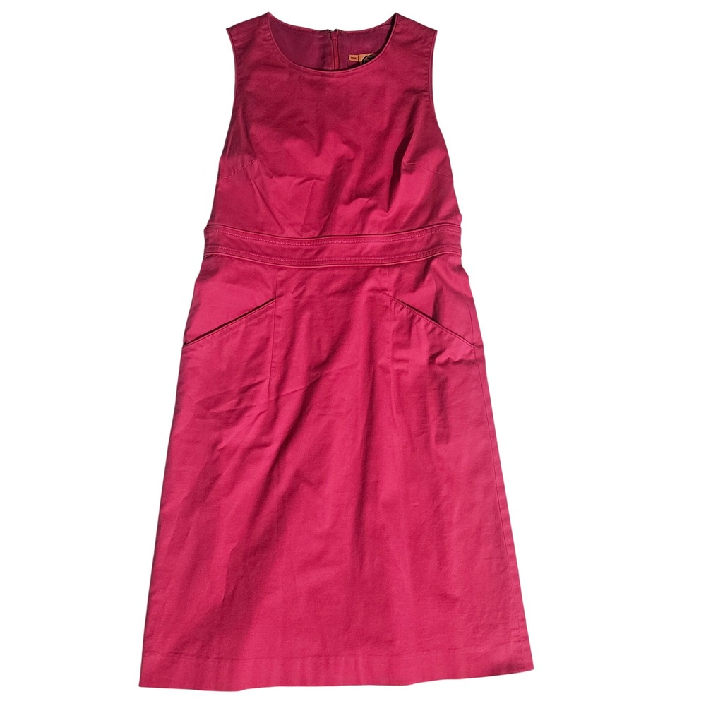 Tory Burch Womens Size 4 Pink Cotton Blend Sleeveless Sheath Shift Dress